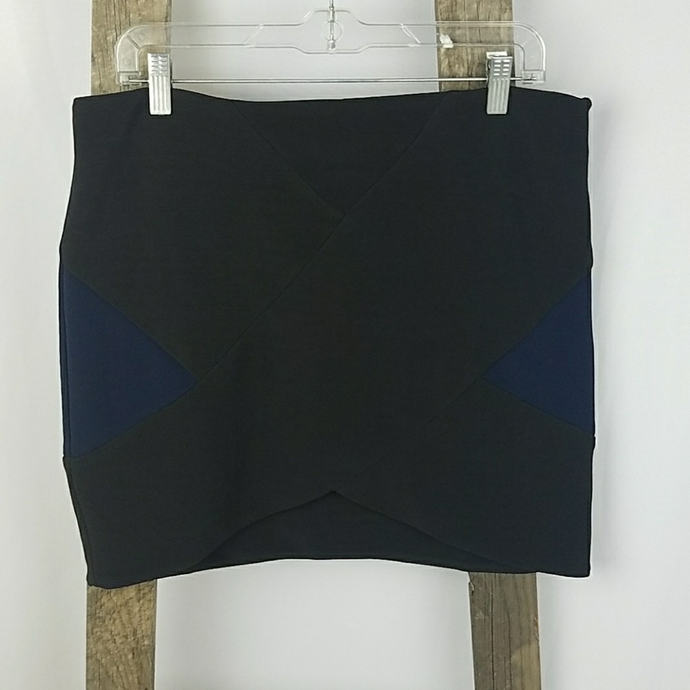asos women 12 pencil skirt color block asymmetrical club‎ party minimalist